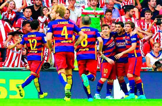 Barcelona gana en su debut en la Liga