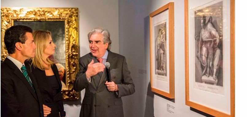 EPN recorre exposiciones de Da Vinci y Miguel Ángel en Bellas Artes