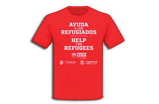 Atleti y Barcelona apoyarán a refugiados