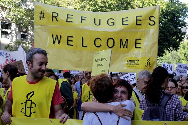 Marchas en Europa a favor de refugiados