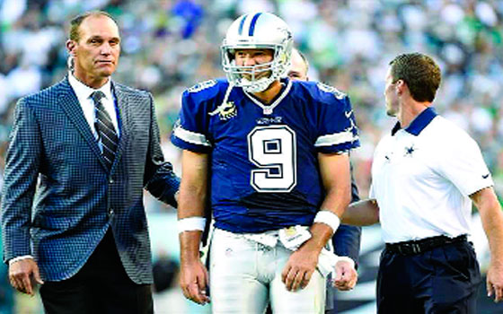 Tony Romo se fractura la clavícula