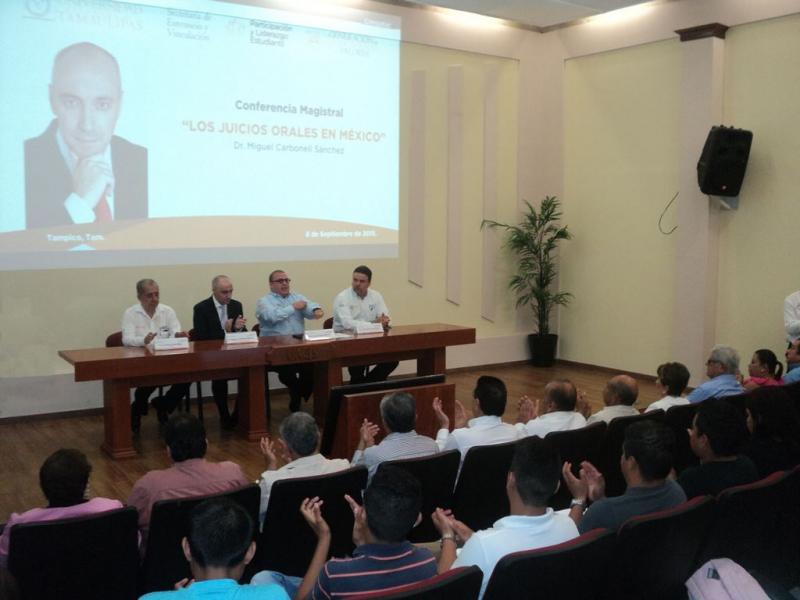 Ofrece Miguel Carbonell en la UAT Conferencia “Los Juicios Orales en México”