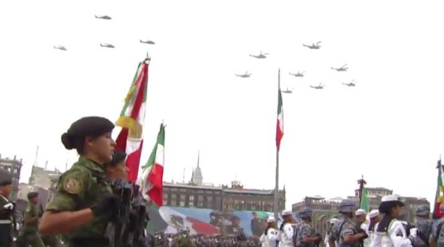 Fuerzas armadas encabezan desfile del 16 de septiembre