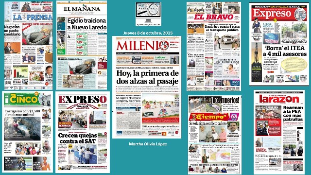 Hoy, la primera de dos alzas al transporte en Tamaulipas