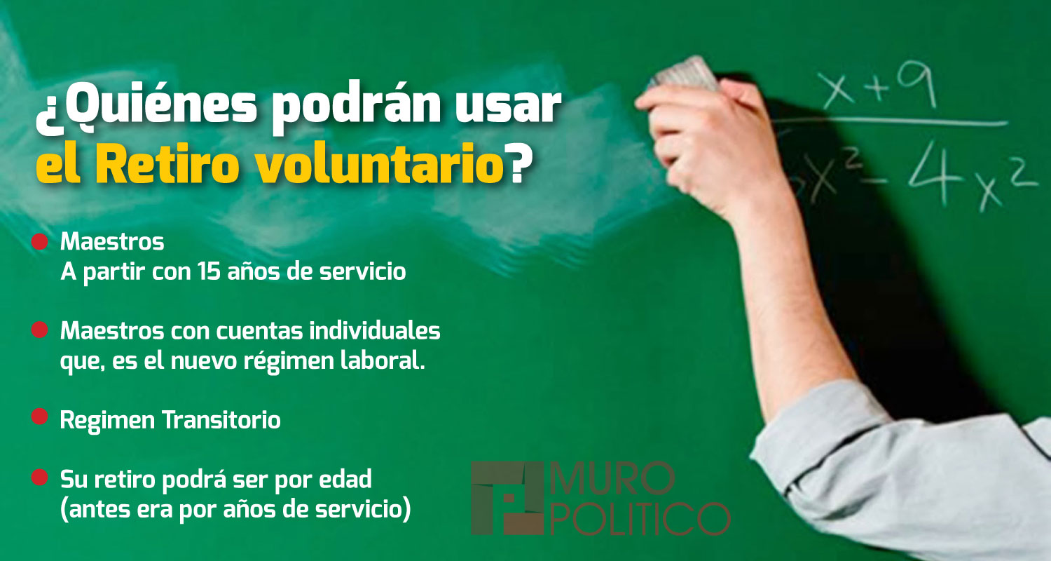 Aplicarán a maestros “retiro voluntario” que no pasen evaluación