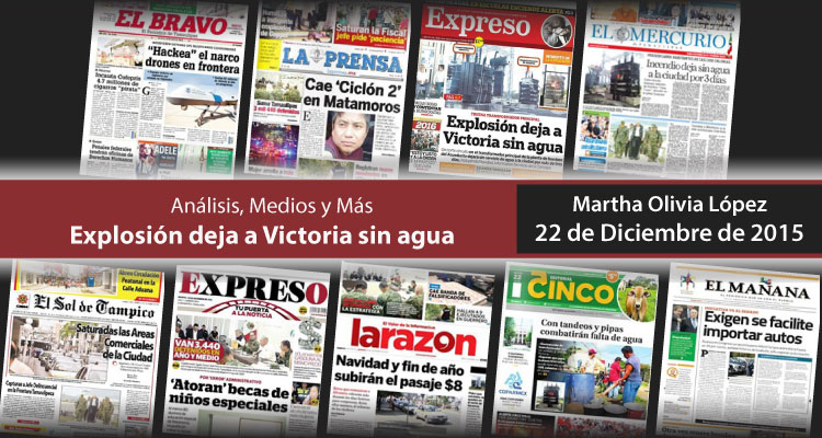 Explosión deja a Victoria sin agua