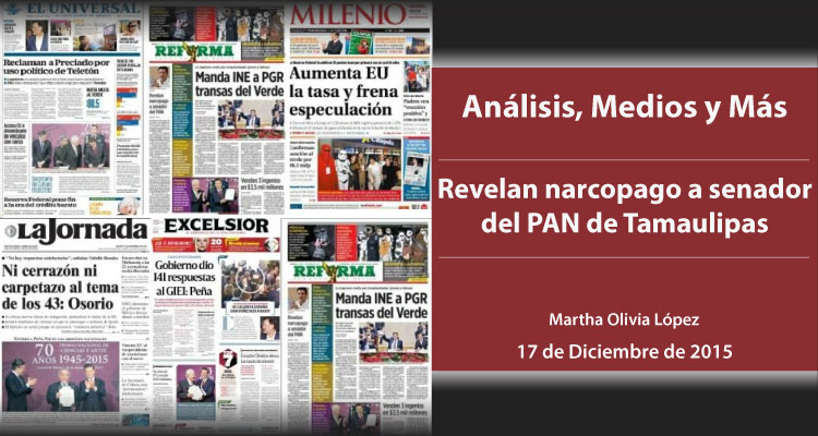 Revelan narcopago a Senador del PAN de Tamaulipas