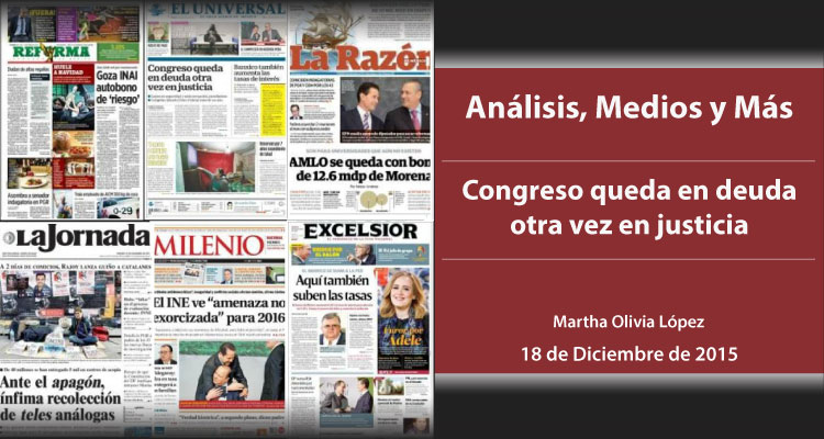 Congreso queda en deuda otra vez en justicia