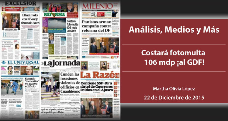 Costará fotomulta 106 mdp ¡al GDF!