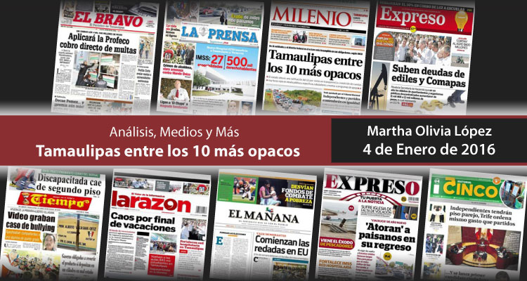 Tamaulipas entre los 10 más opacos