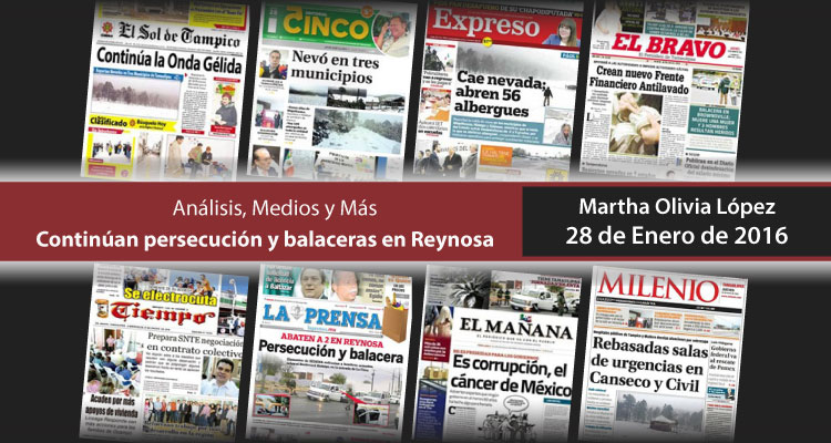 Continúan persecución y balaceras en Reynosa