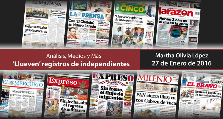 ‘Llueven’ registros de independientes
