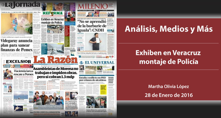 Exhiben en Veracruz montaje de Policía