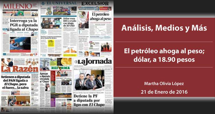 El petróleo ahoga al peso; dólar, a 18.90 pesos