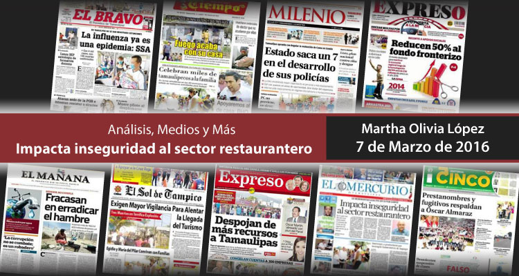 Impacta inseguridad al sector restaurantero