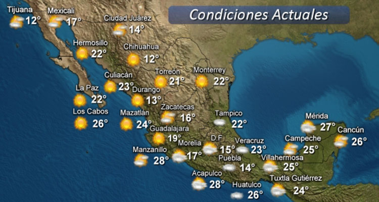 SMN pronostica lluvias y descenso de temperaturas