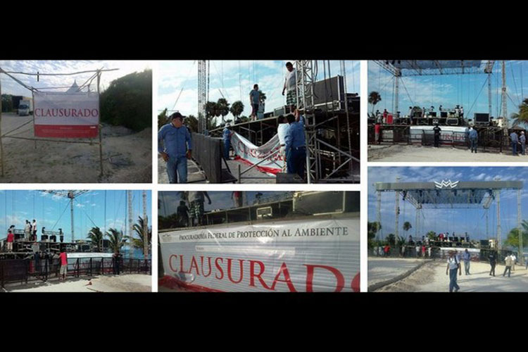 Clausura PROFEPA espectáculo en Tulum