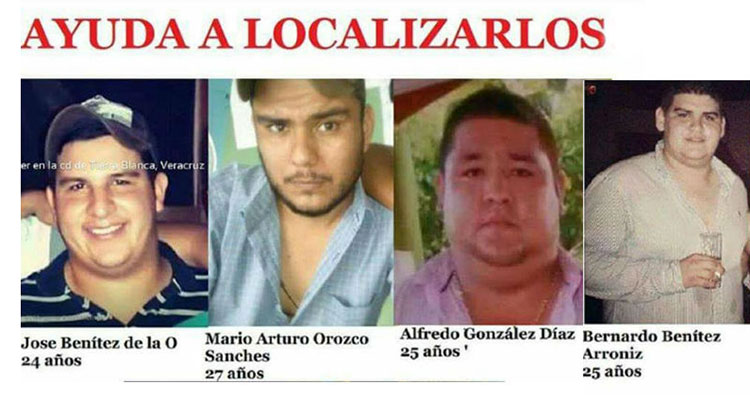 Policía confesó que mataron a 5 jóvenes en Veracruz