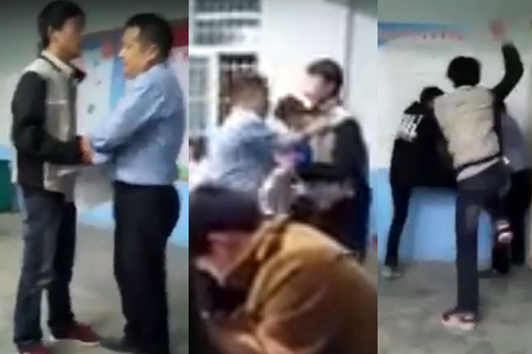VIDEO: Alumnos golpean a profesor en China