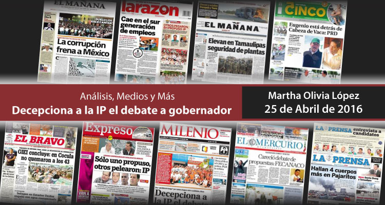 Decepciona a la IP el debate a gobernador