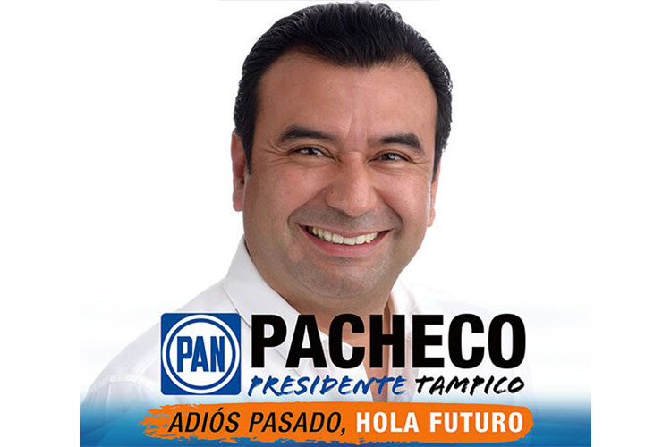 Empleados municipales de Tampico retiran propaganda del PAN