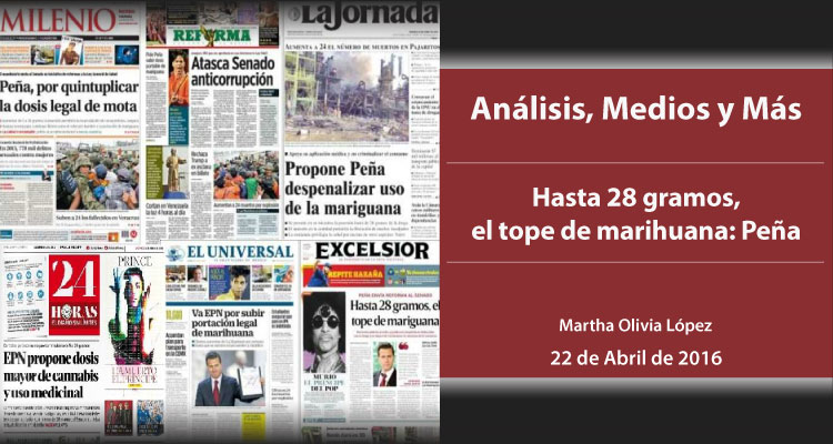 Hasta 28 gramos, el tope de marihuana: Peña