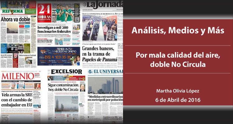 Por mala calidad del aire, doble No Circula