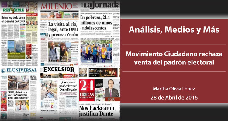 Movimiento Ciudadano rechaza venta del padrón electoral