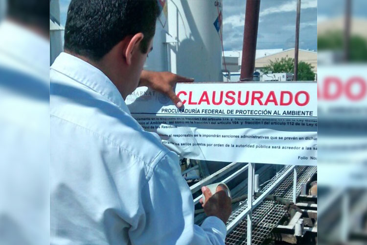 Clausura PROFEPA Planta de tratamiento de residuos industriales en Reynosa