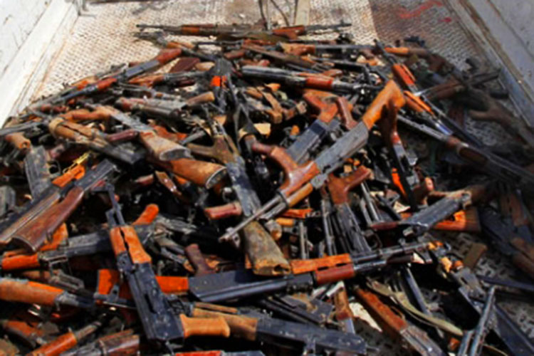 Aseguran camión con armas en Reynosa