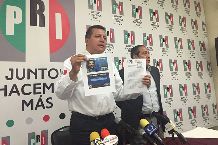 Denuncia PRI a Cabeza de Vaca en la PGJE y PGR