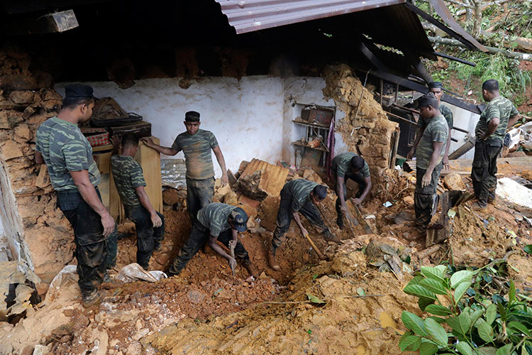 Reportan 134 desaparecidos por deslaves en Sri Lanka