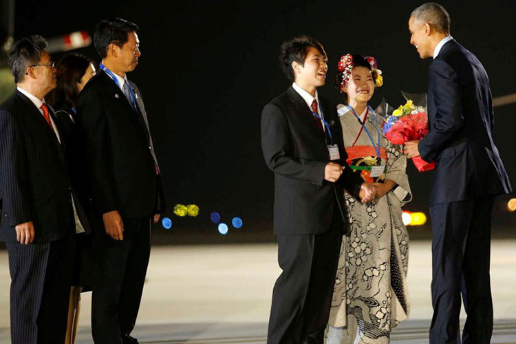 Obama arriba a Japón para cumbre del G-7