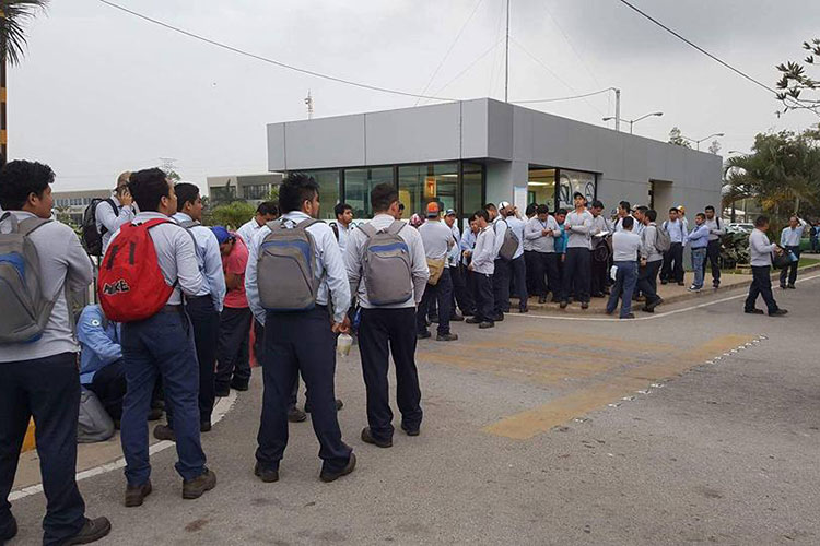 Trabajadores de POSCO realizan paro en Altamira