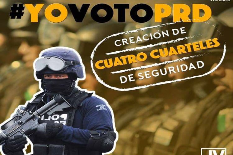 Propone PRD crear 4 carteles para ‘cercar’ a la delincuencia