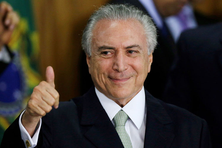Presidente interino de Brasil no se presentará a las elecciones de 2018