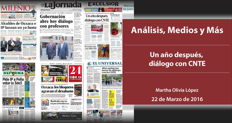 Un año después, diálogo con CNTE