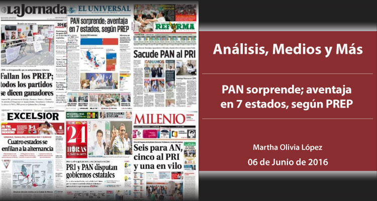 PAN sorprende; aventaja en 7 estados, según PREP
