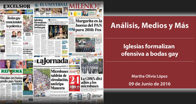 Iglesias formalizan ofensiva a bodas gay