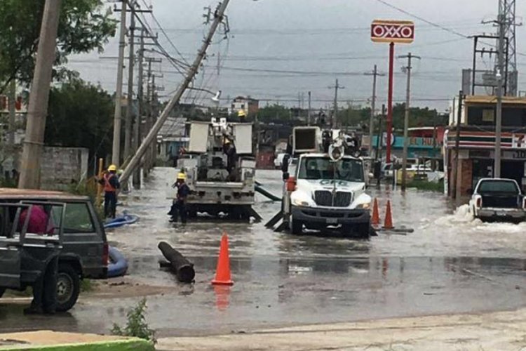 Azota tromba y granizo en Tamaulipas