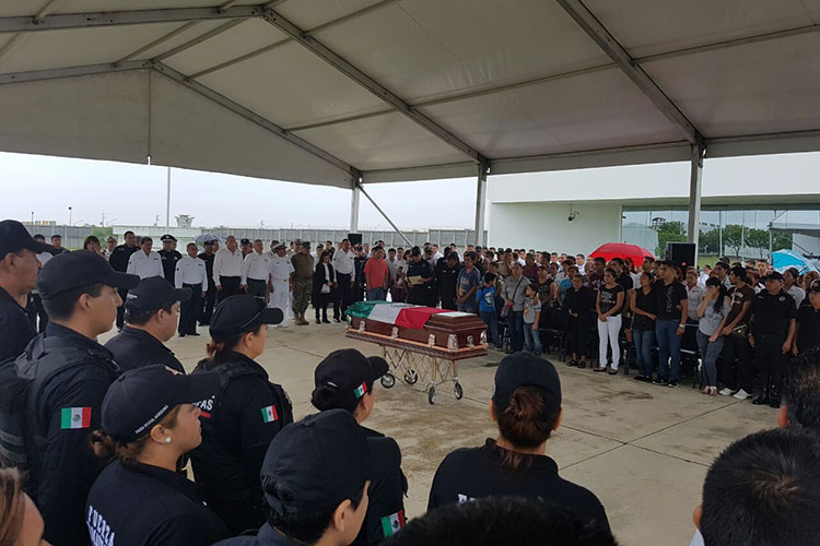 Rinde Tamaulipas homenaje al policía estatal Rodolfo Montes