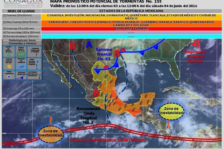 Pronostican SMN tormenta el domingo de elecciones