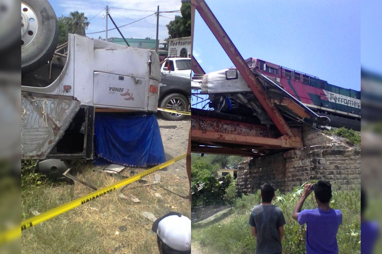 Se impactan tren y autobús; 1 muerto y 10 heridos reportan