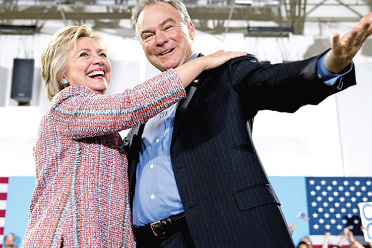 Tim Kaine acompañará a Hillary Clinton