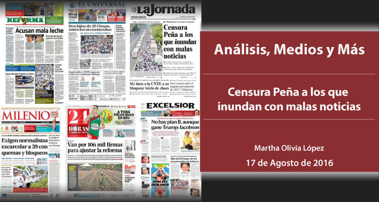 Censura Peña a los que inundan con malas noticias
