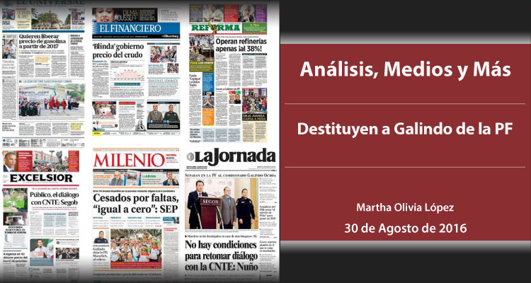 Destituyen a Galindo de la PF