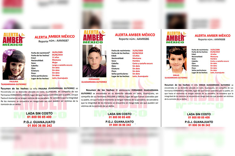 Buscan en Tamaulipas a 3 niños desaparecidos en Guanajuato