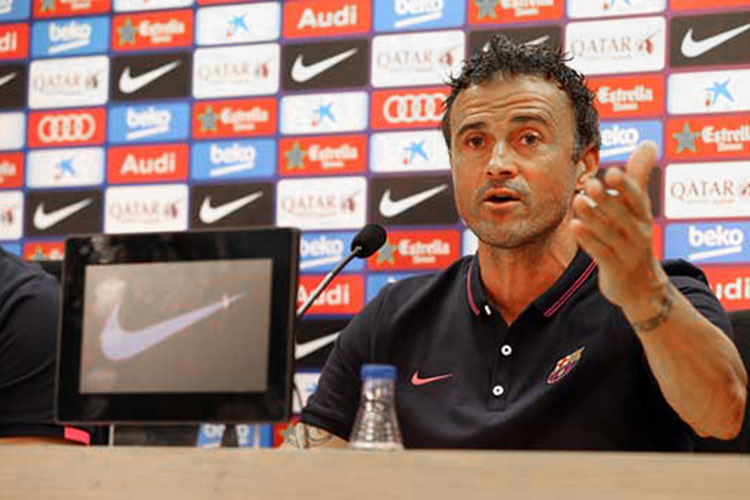 La ilusión de Luis Enrique tras un triplete del Barcelona en Liga