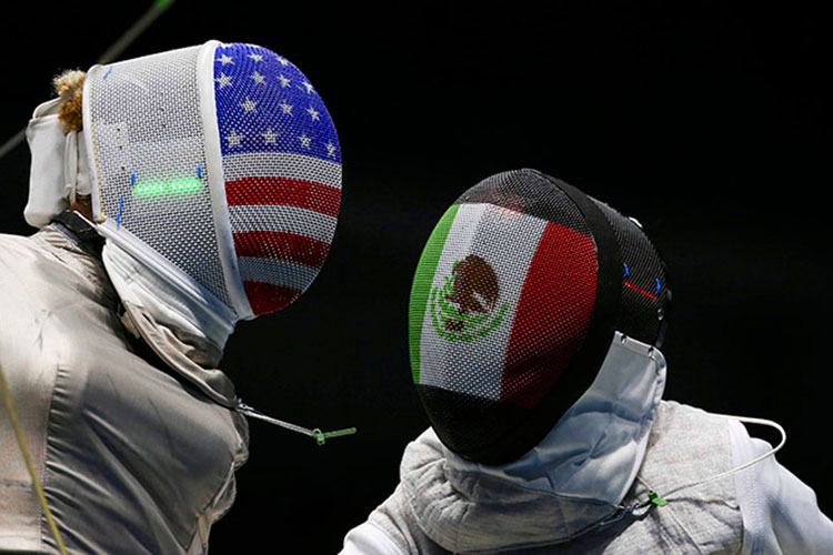 Nataly Michel  y Julián Ayala fuera en esgrima en Río 2016