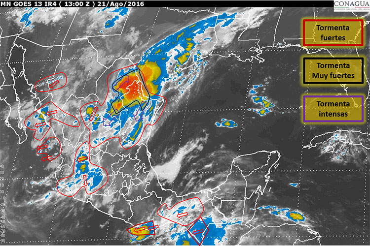 Se prevén tormentas fuertes